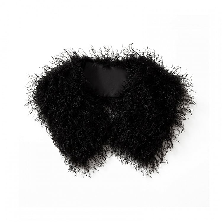 Black Coffee Faux Fur Collar