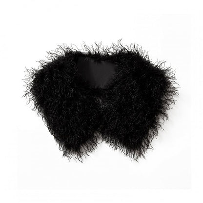 Black Coffee Faux Fur Collar