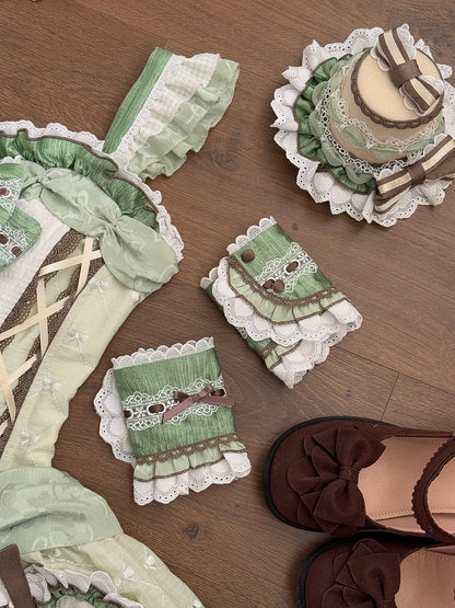 Grüne Handgelenksmanschetten