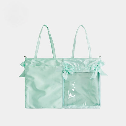 Satin Bag Lace Daily Green Ita Bow