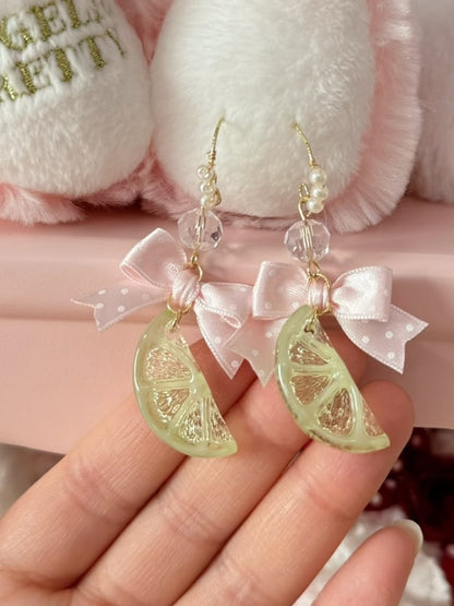 Lemon Bowknot Ear Color Decorated Options 3 Polka-dot Clips Pattern