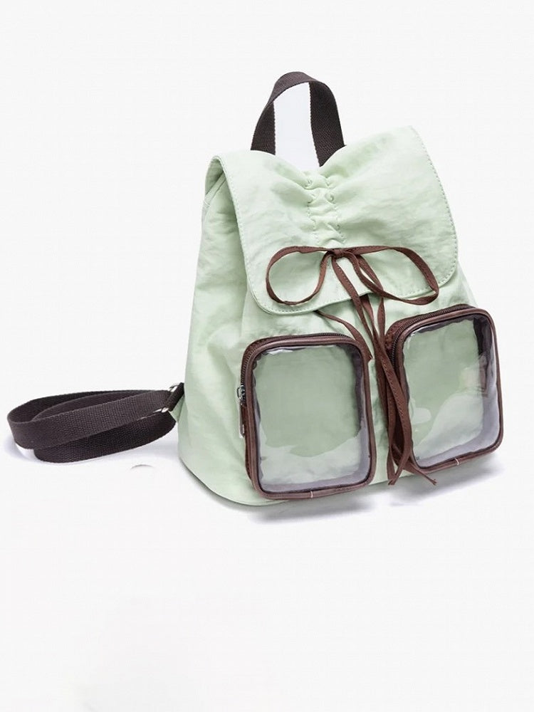Mini Ita With Kawaii Bow Backpack Drawstring Green Charming