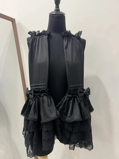 with Lolita Black Blouse Wings Gothic Sleeves Collar Bat Detachable