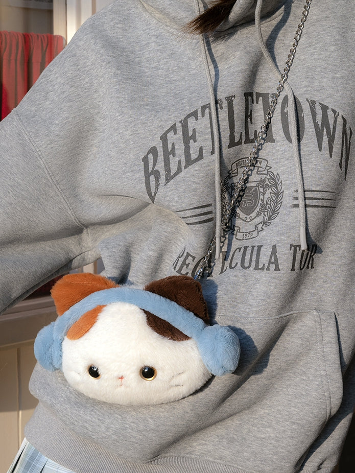 Kitty Letter Star With Embroidery Plushie And Backpack WhiteRed Plush Detachable A