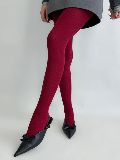 Textured Knit (5 Ribbed Tights Colors)
