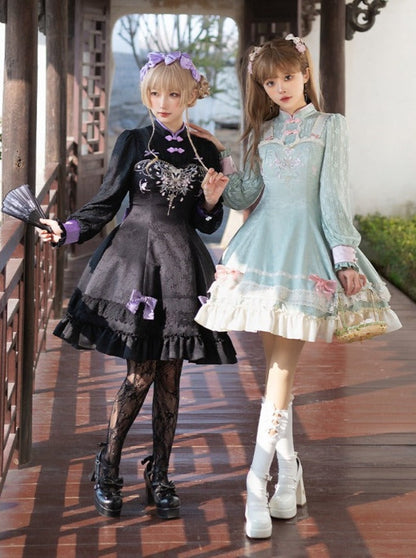 Mädchenkleid Schleife Chinesisch Süß