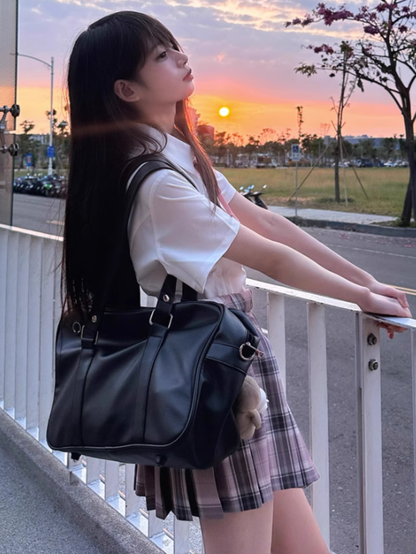 Muster Uniform JK Rock 42CM Plaid Plissee Rosa