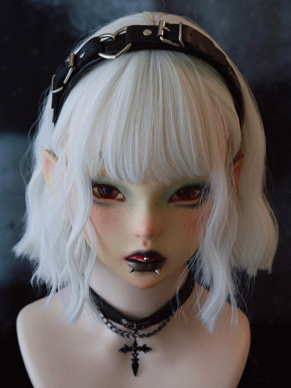 Buckle Black Decorated Heart Design KC Gothic