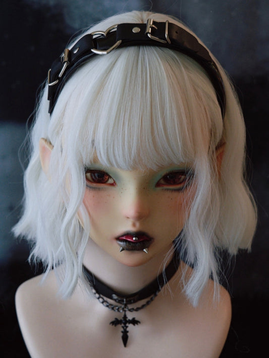 Buckle Black Decorated Heart Design KC Gothic