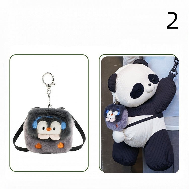 White Bag Plus Size Backpack/Crossbody Panda Black Kawaii