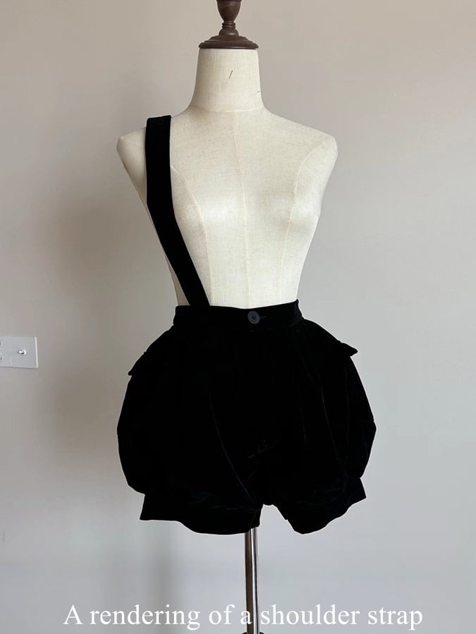 Velvet Bloomers Black