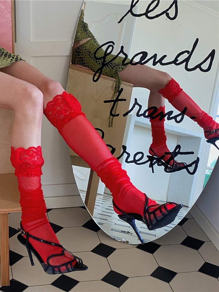 Color Detail Lace Options Sheer 11 Stockings