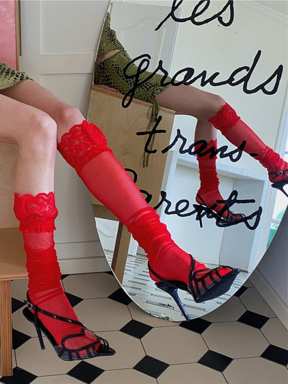 Color Detail Lace Options Sheer 11 Stockings