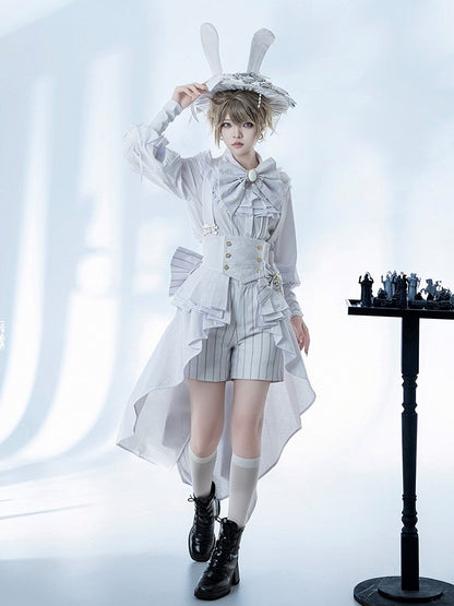 Striped Shorts Ouji Theater Prince Lolita White Bunny