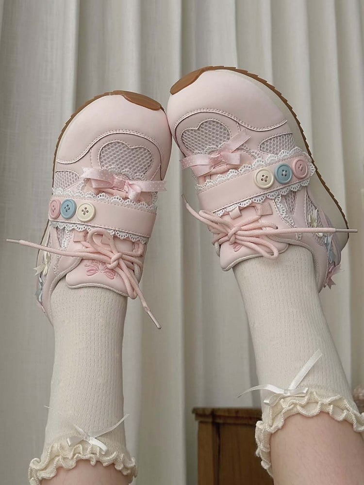 Accents - Sneakers Sweet Lolita Bow Pink