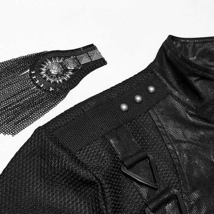 Black Men's Punk Cool Ultra Short Jacket