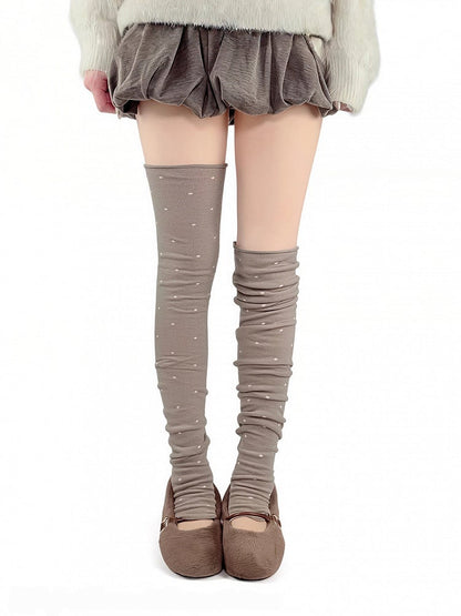 Stirrup (3 Colors) Polka Dot Stockings Over-the-Knee Slouchy