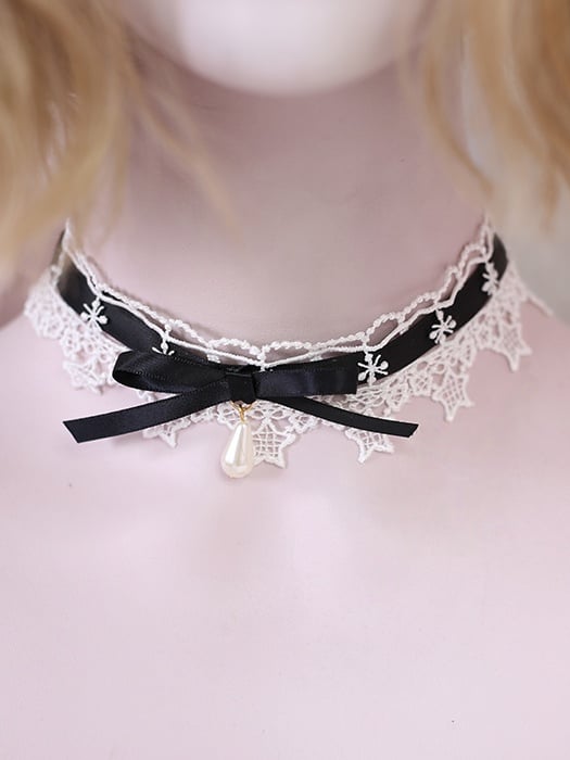 Lace Star Cute Bowknot Colors 12 Choker Lolita