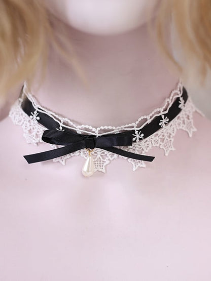 Lace Star Cute Bowknot Colors 12 Choker Lolita