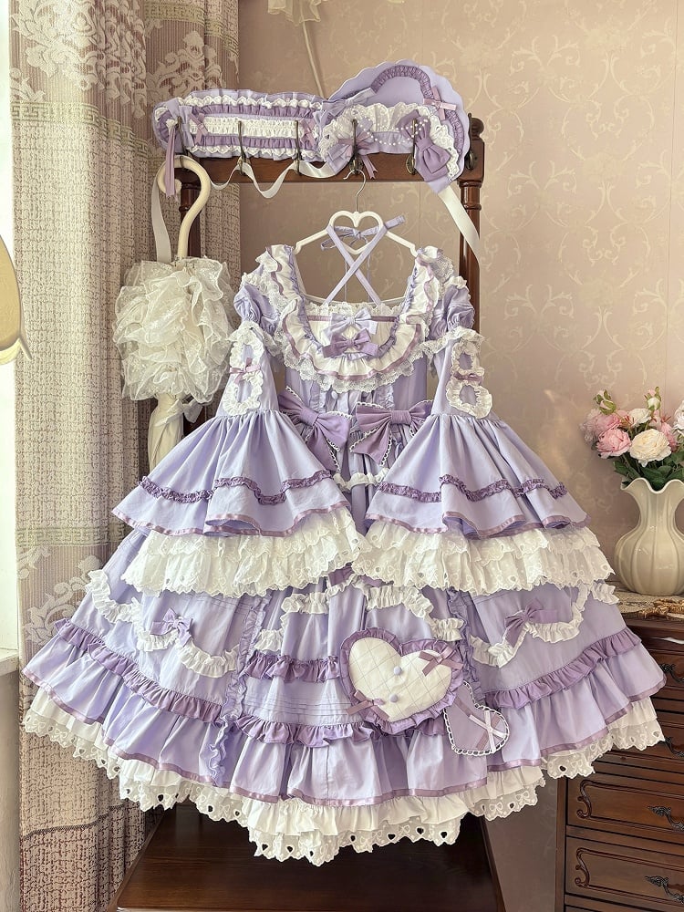 Pink Lolita Bonnet Purple Blue /