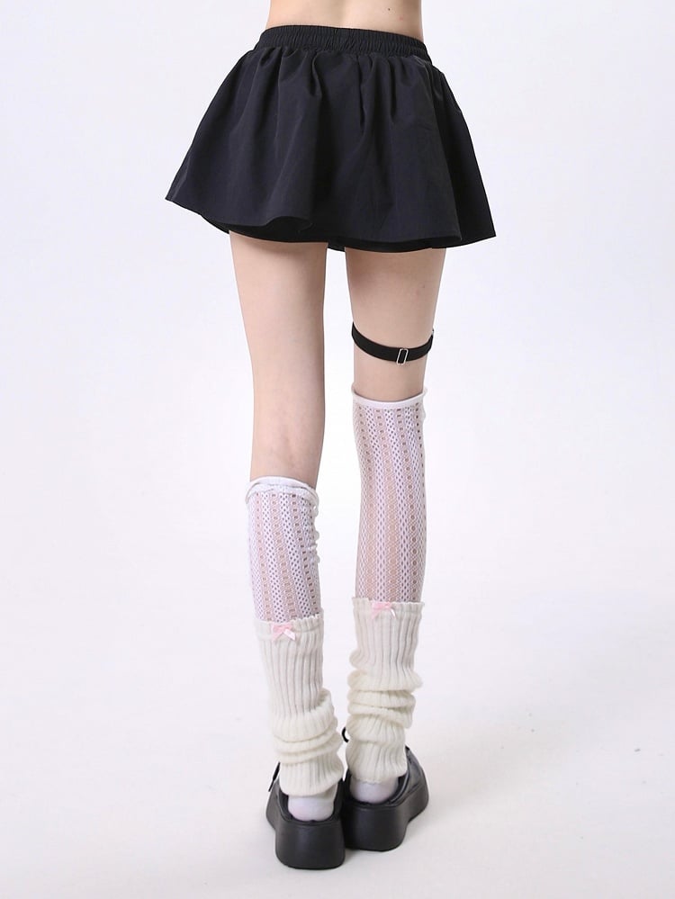 Vintage Black Lined Puffy Skirt with Elastic Waistband