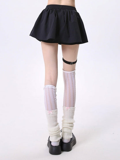 Vintage Black Lined Puffy Skirt with Elastic Waistband