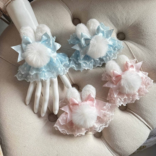 (With Rabbit Lolita Wrist Sweet Ear Accents) Cuffs Set