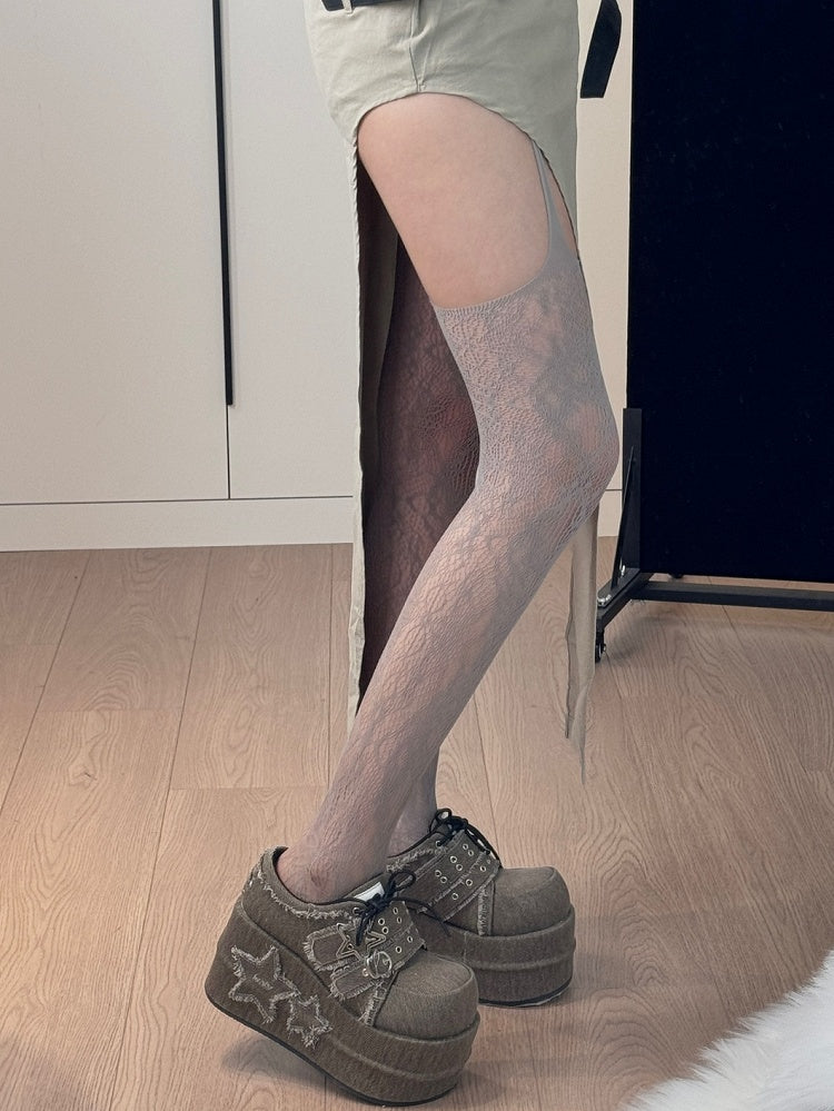 Optionen 7 Straps-Farbstrümpfe Hohl-out