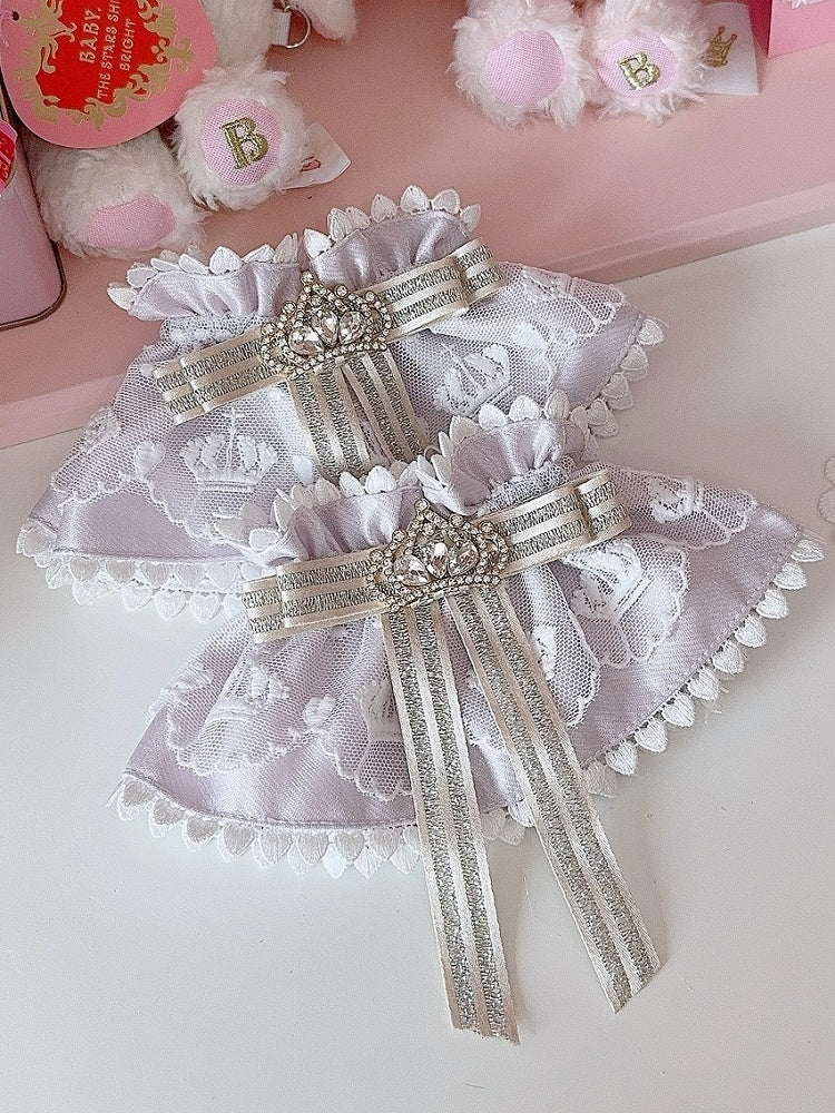 Options Decorated Rhinestone Bowknot Cuffs Crown Wrist Color 4