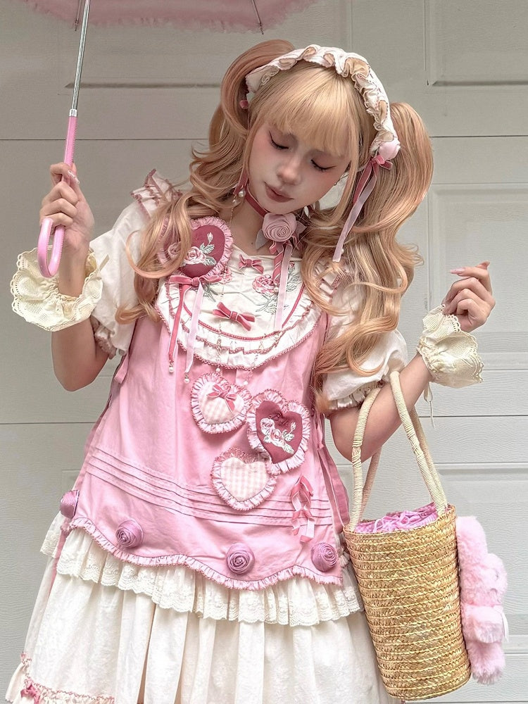 Rose Velvet Lolita Choker with Bead Accents - Bodhi Original Design
