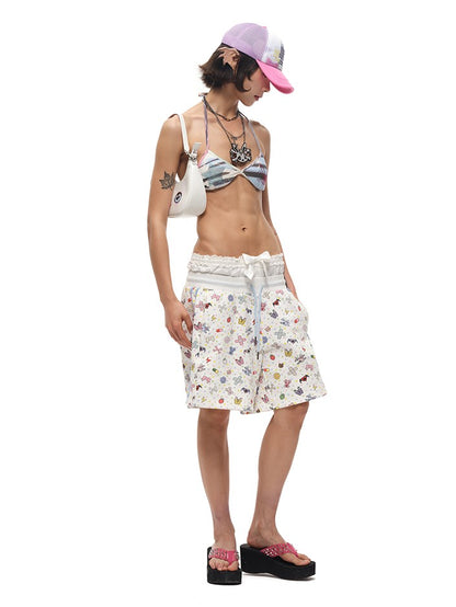 Trucker Purple Print Pink Multicolor Hat Embroiderey with Mesh Dizzy