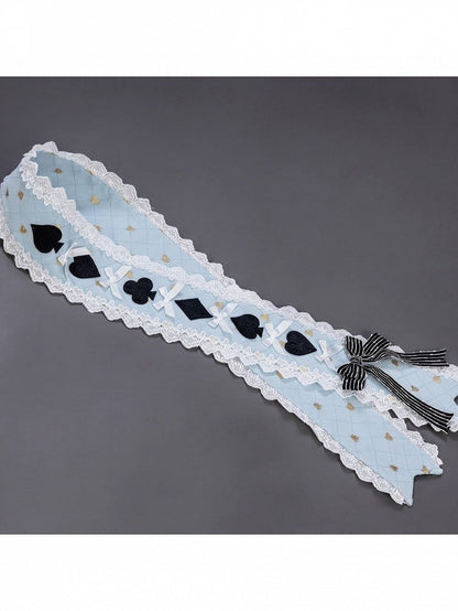 Blue Alice Vibes Lolita Playing Card Ribbon - Hinana Queena