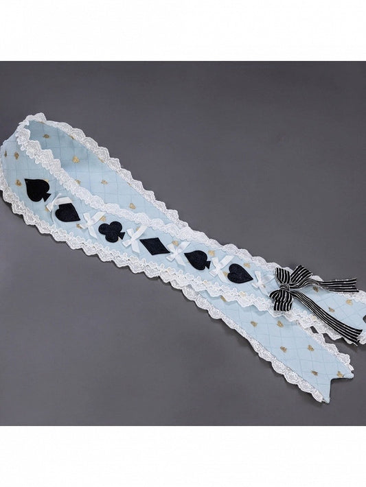 Blue Alice Vibes Lolita Playing Card Ribbon - Hinana Queena