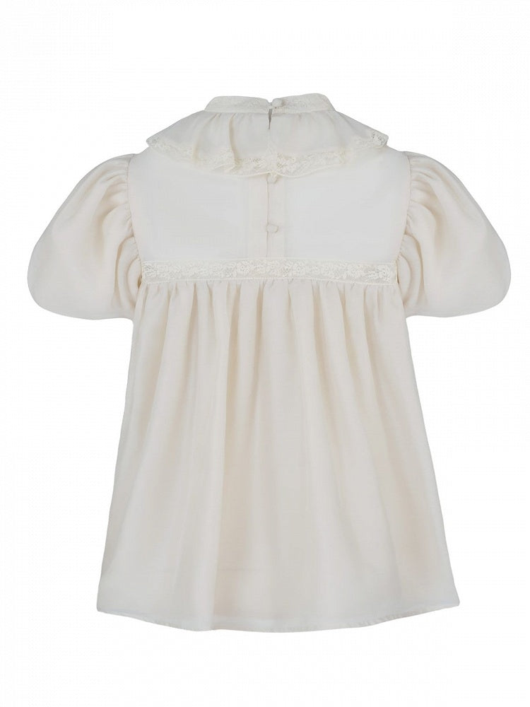 Sleeves Ruff Puff Beige Collar Blouse Lolita