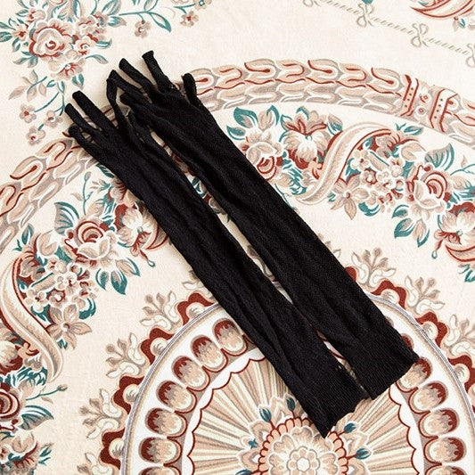 Black/White Lace Long Gloves