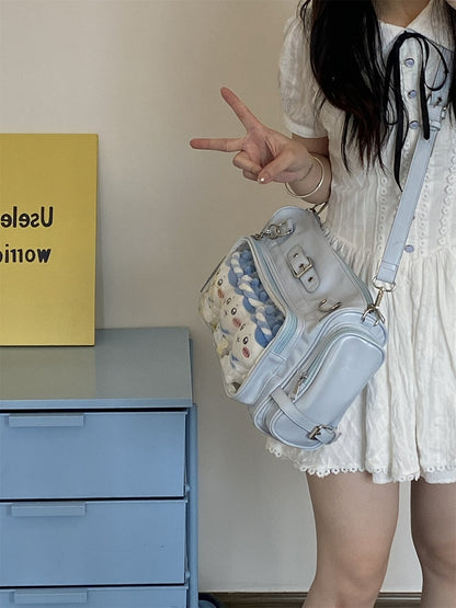 Ita Bag Buckle Decorated Colors Backpack/Crossbody with 6