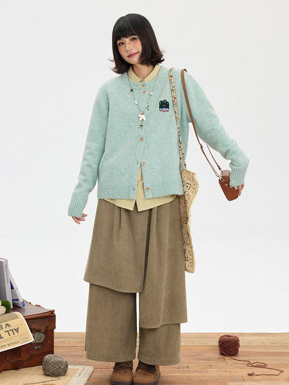 Asymmetrical Cut Pants 3 Wide-leg Design Colors