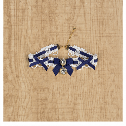 Chain Layer 11 Detachable Double Beaded Heart Jirai Choker Kei Charms Rhinestone with Options