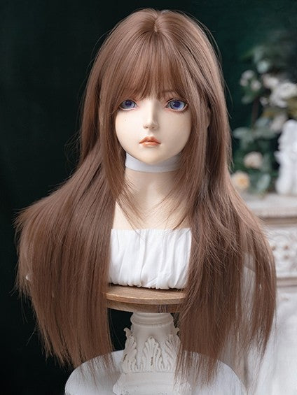 Gerader Pony mit Perückenlänge Air Brown 73CM