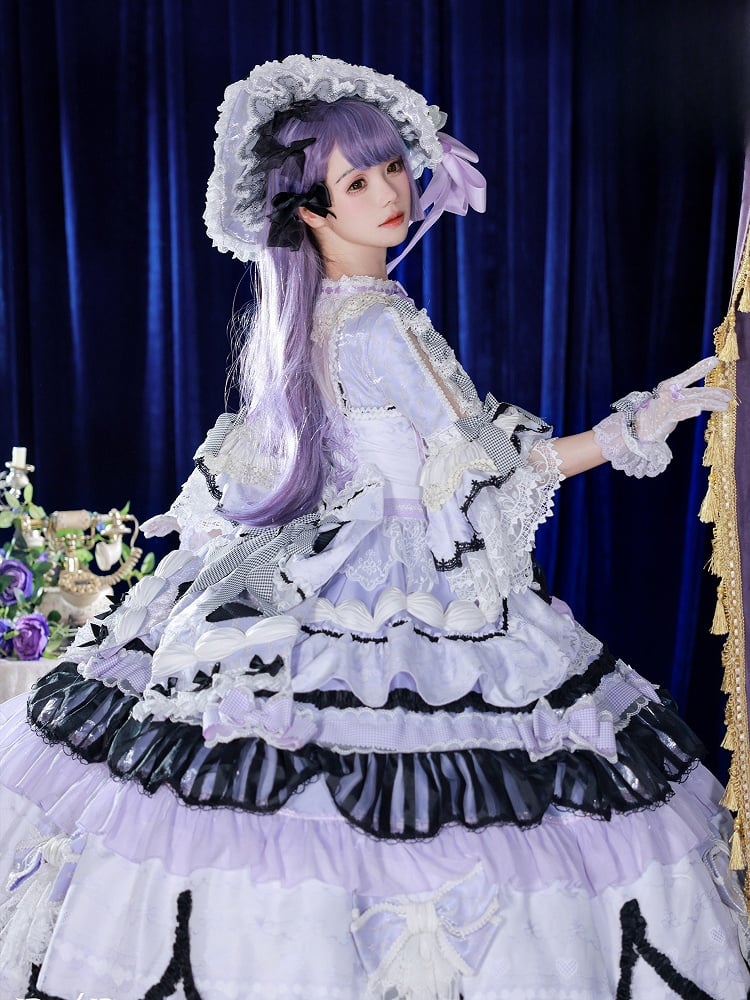 Dress Hanayome + Bell Hat Gorgeous Purple Large Lolita Gloves Sleeves