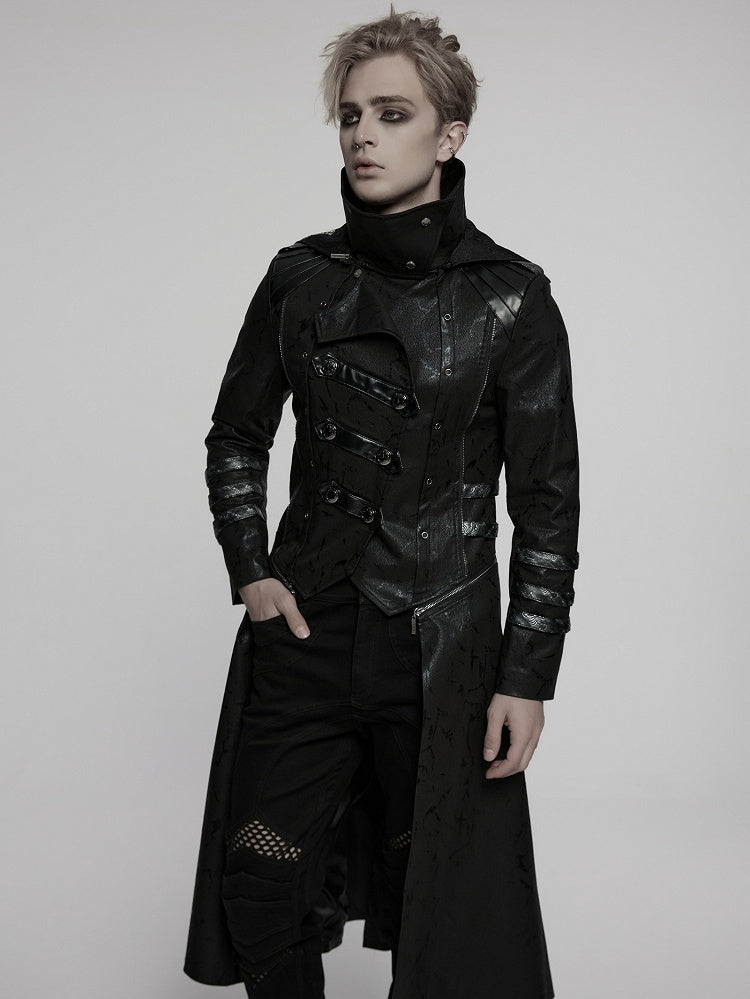 Black Long Wild Reaper Coat Men's