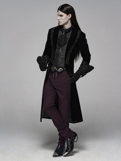 Medium Length Gothic Jacket Men's Black