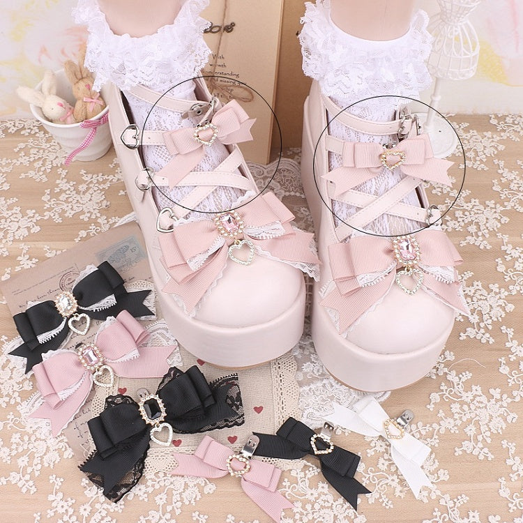Size Jirai in Kei Options Small Bowknot Color Shoe Clips 5