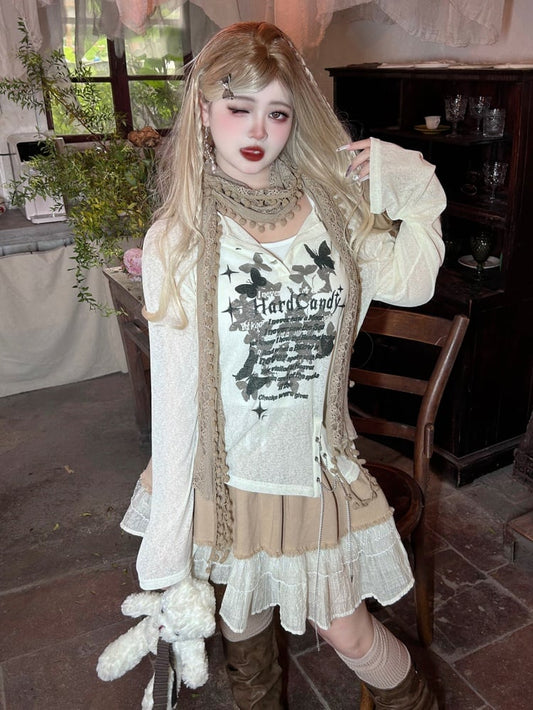 プラスサイズのウェイストランドパンクカーキスカーフ