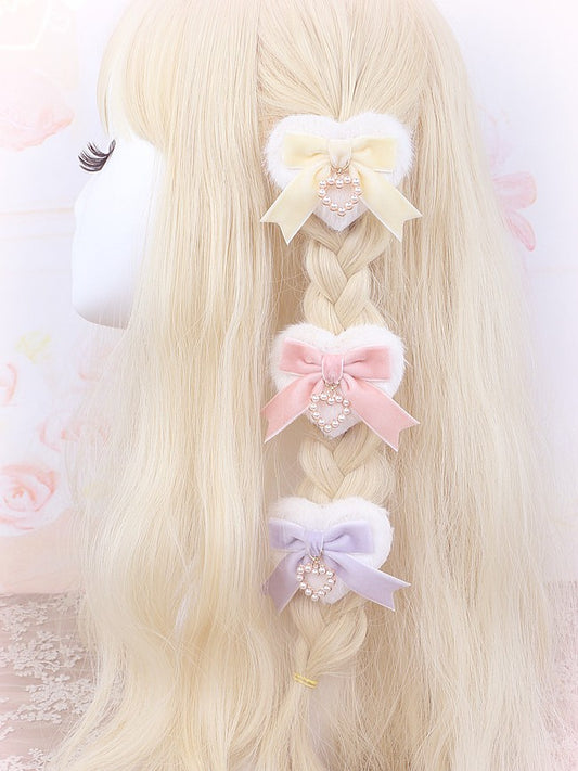 Options Kei Jirai Color Heart-shaped Bow Hairclip Plush 11