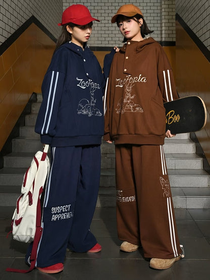 Zootopia Judy and Nick Graphic Navy Blue Hoodie