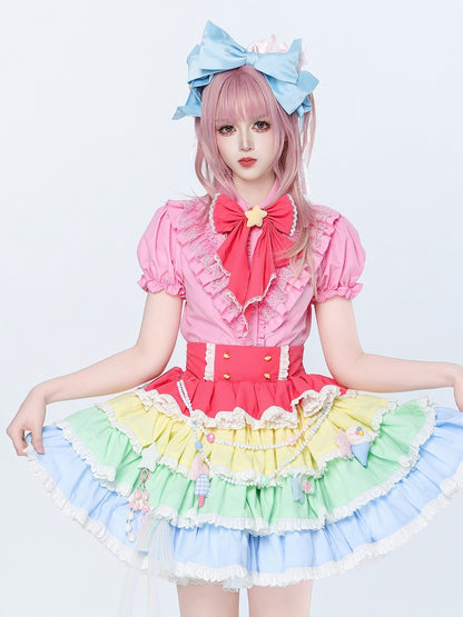 Barbie Pink Puff Sleeve Shirt - Short Sleeves - DevilInspired Exclusive Collection