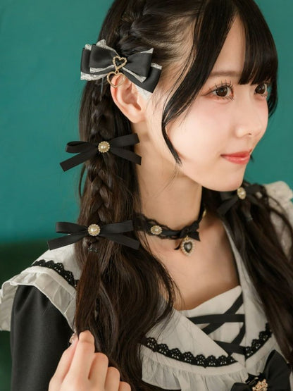 Jirai Bowknot Kei Options Hairclip Lace Color 7 Heart-shaped Ring