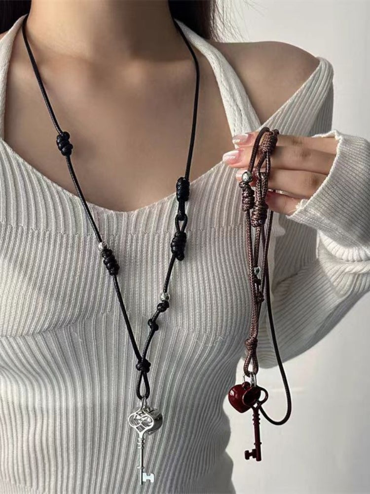 Y2K Key/Spoon Pendant Necklace