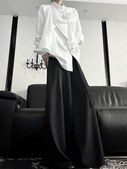 Top Neckline Scarf for Long Prince Spring Sleeve Lolita and - Summer Ouji White